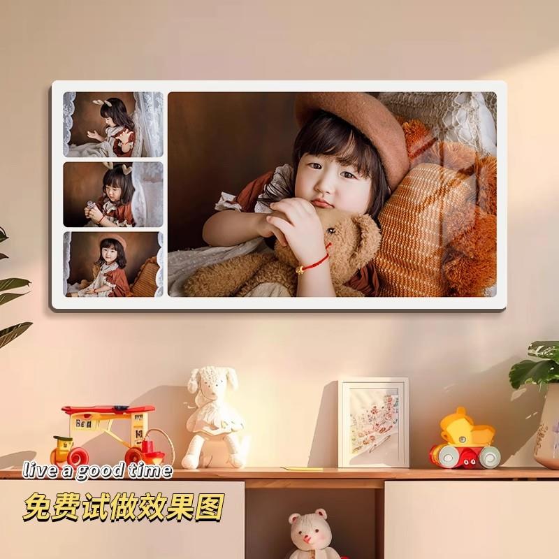 相框摆台照片定制洗照片做成水晶曲边创意相框相片打印加相框制作