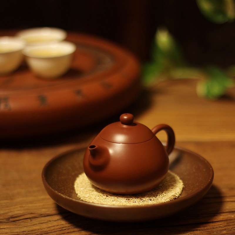 柴烧手工壶承陶瓷茶壶垫家用烧水壶防烫隔热垫日式干泡茶承壶托