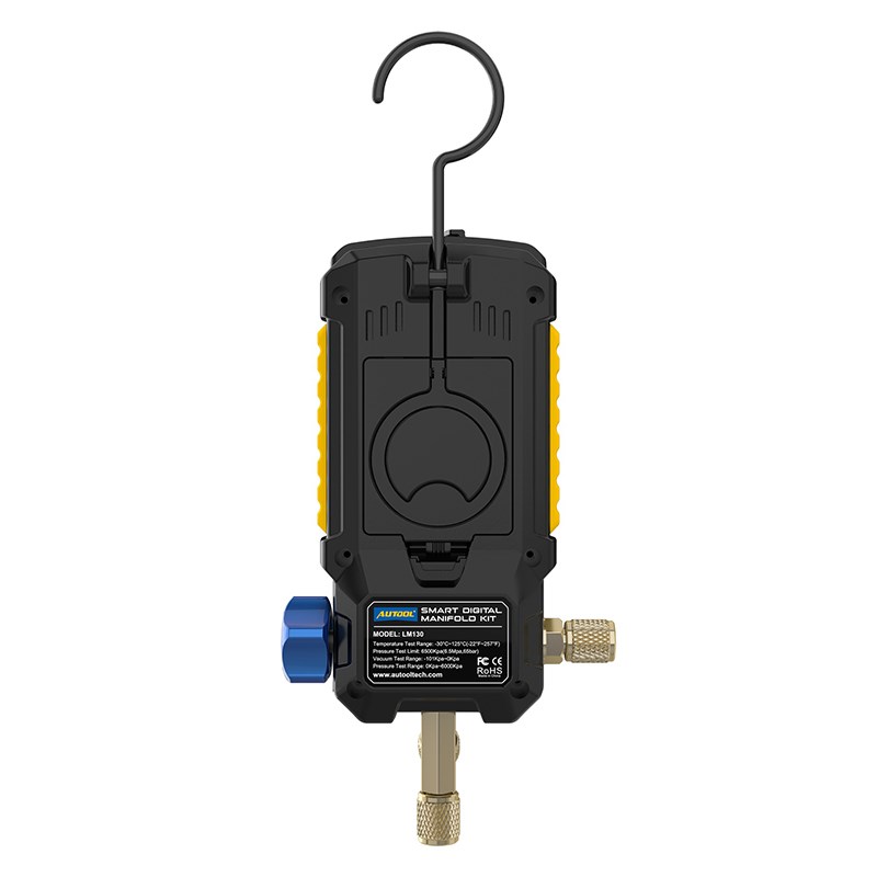 AUTOOL LM130智能冷媒表汽车空调加氟表雪种压力表保压测漏工具