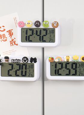 冰箱贴气温时钟磁铁装饰冰箱计时器厨房定时懒人闹钟电子钟冰箱贴