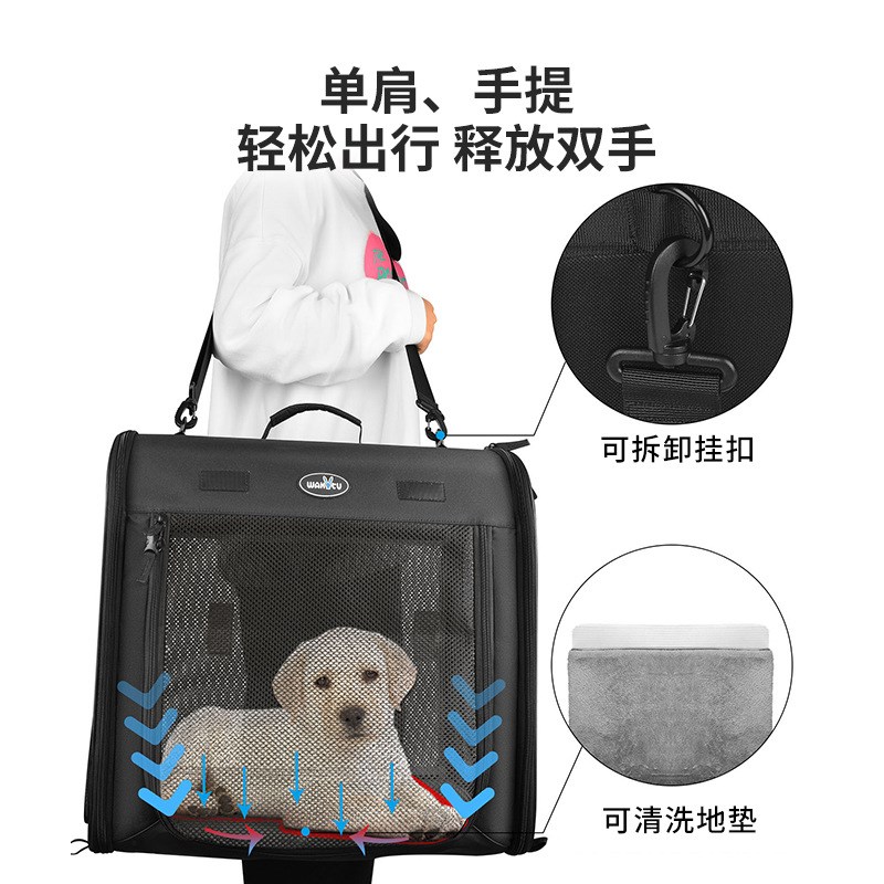 车载大容量宠物包猫赛笼透气可拼接猫包肩便携猫咪外出收纳箱