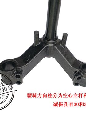 骠骑电动车方向柱空实心立杆30芯33管标骑液压转向柱骠旗立柱配件