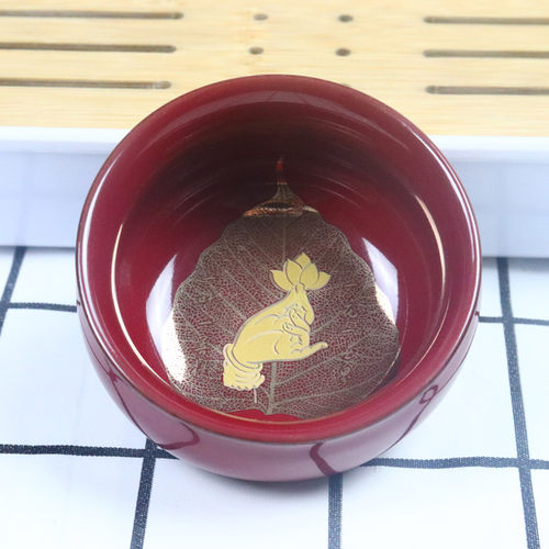 品茗杯陶瓷个人专用功夫茶具主人杯天目纯手工家用茶碗加厚罗汉杯