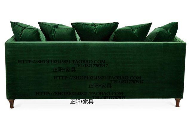 比利时法式乡村风格布艺三人位沙发样板房酒店咖啡厅沙发家具定制