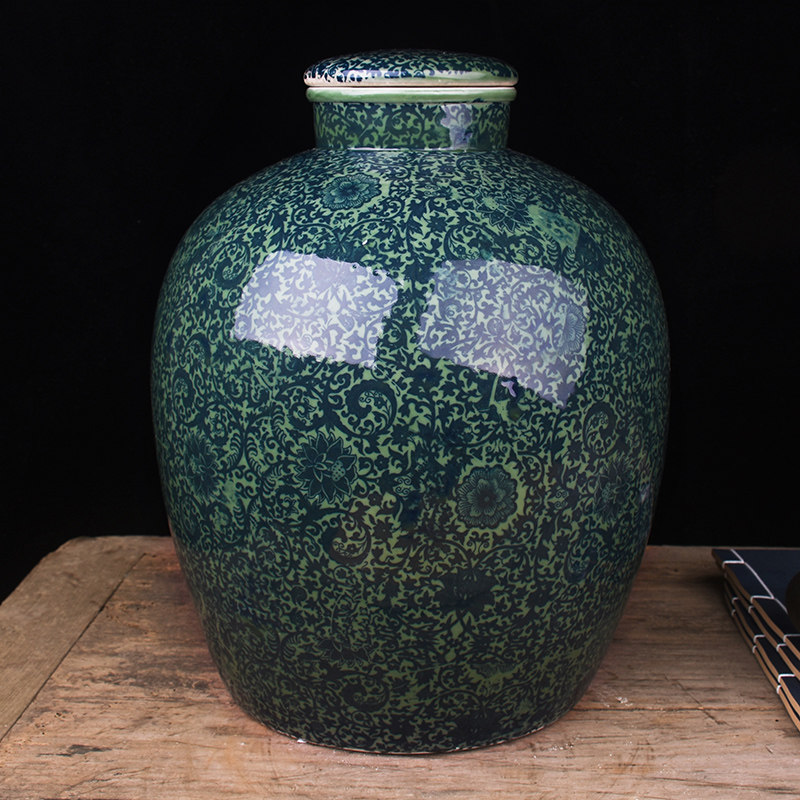 景德镇陶瓷家用酒坛青花瓷10斤酒壶仿古20斤酒瓶子密封50斤泡酒罐