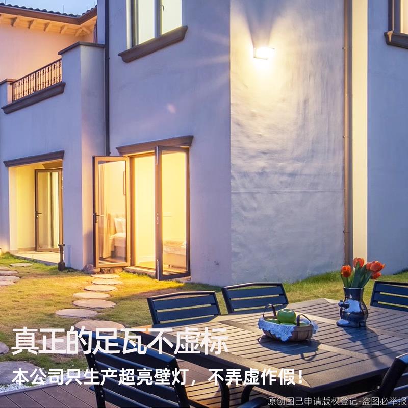 超亮露台灯防水户外壁灯楼道屋檐感应别墅庭院照明灯室外阳台墙灯
