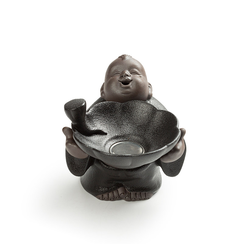 粗陶茶漏网托陶瓷功夫茶具配件茶隔滤茶器茶叶过滤架茶宠茶玩摆件