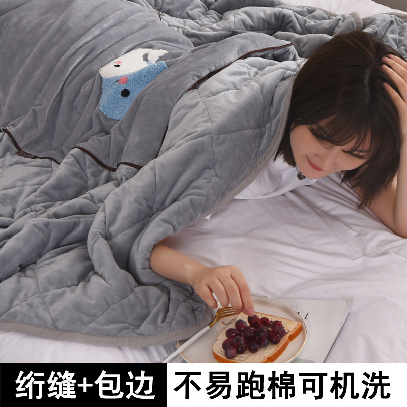 抱枕被子两用珊瑚绒毯子枕头办公室午睡三合一diy定制折叠二合一