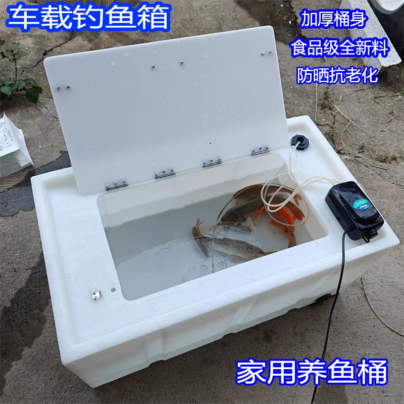 户外垂钓加厚车载活鱼桶钓鱼箱家用水产养殖运输装鱼卖鱼塑料水箱
