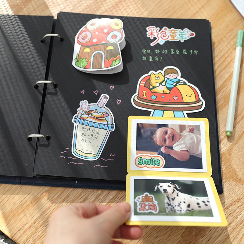 幼儿园机关相册小学生成长diy手册儿童档案毕业纪念册儿童节礼物