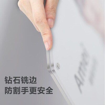 六边形亚克力磁吸框照片相框挂墙悬浮框教师简介风采企业资质展示