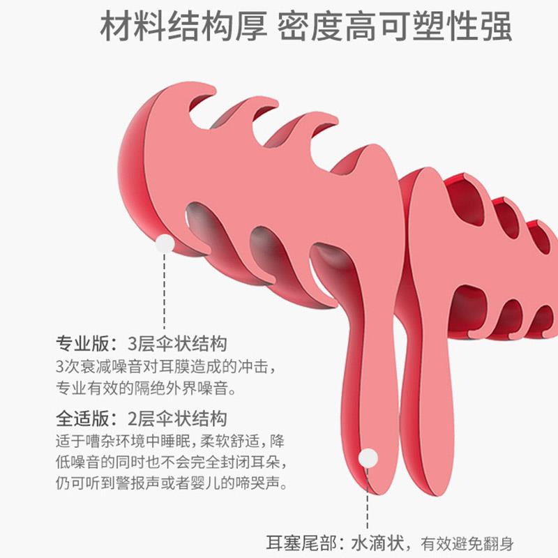 耳塞防进水超级隔音防吵闹防打鼾睡眠睡觉专用专业降噪神器