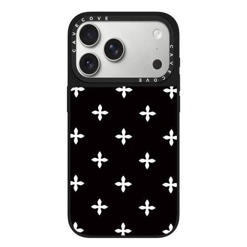 CASETiFiY联名黑色满屏小星星白十字花iphone18/17promax手机壳适用苹果16pro磁吸15P简约14高级感防摔保护套