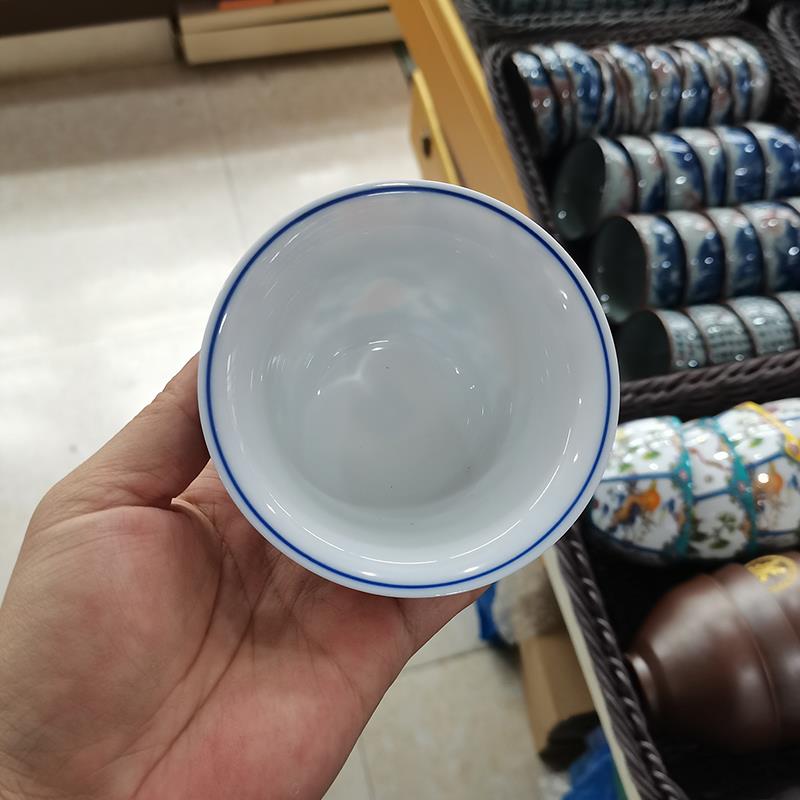 景德镇陶瓷盖碗单杯高端复古缠枝莲泡茶碗工夫茶具三才碗单个家用