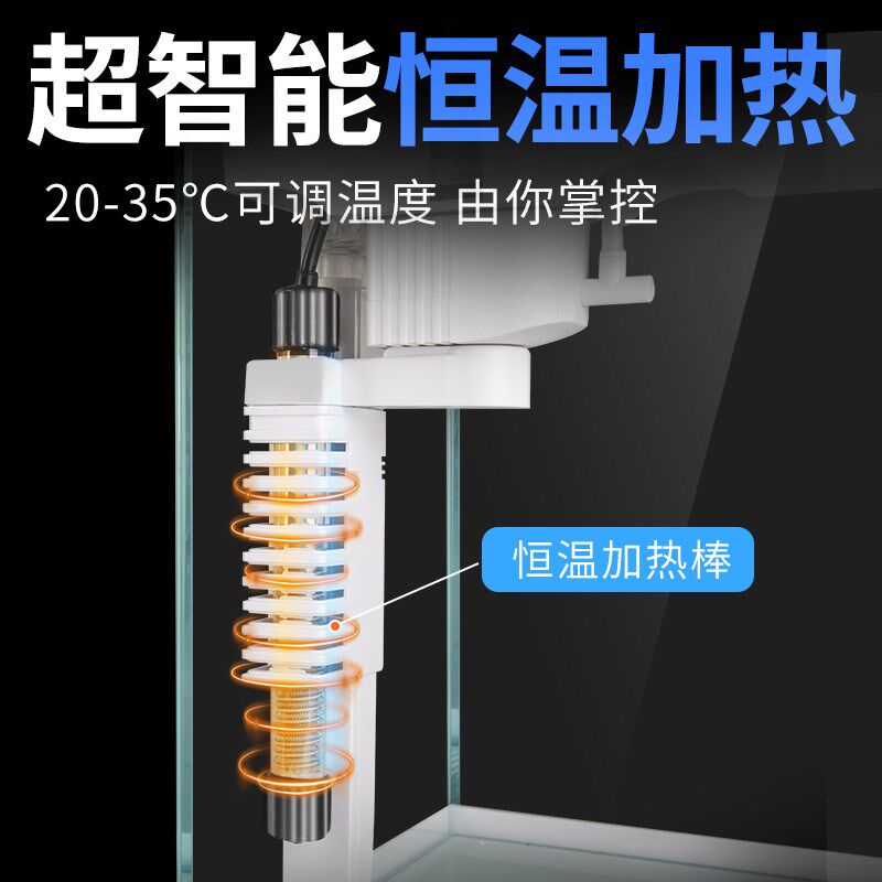 鱼乐多2025新款自动喂食智能鱼缸免换水恒温除菌生态超白玻璃客厅