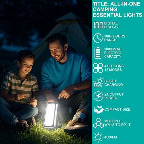 Rechargeable Camping Lantern 10000 Outdoor Camp Lights with
