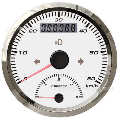 85mm指针速度表转速表2合一仪表60km/h 4000RPM汽车船舶专用仪表