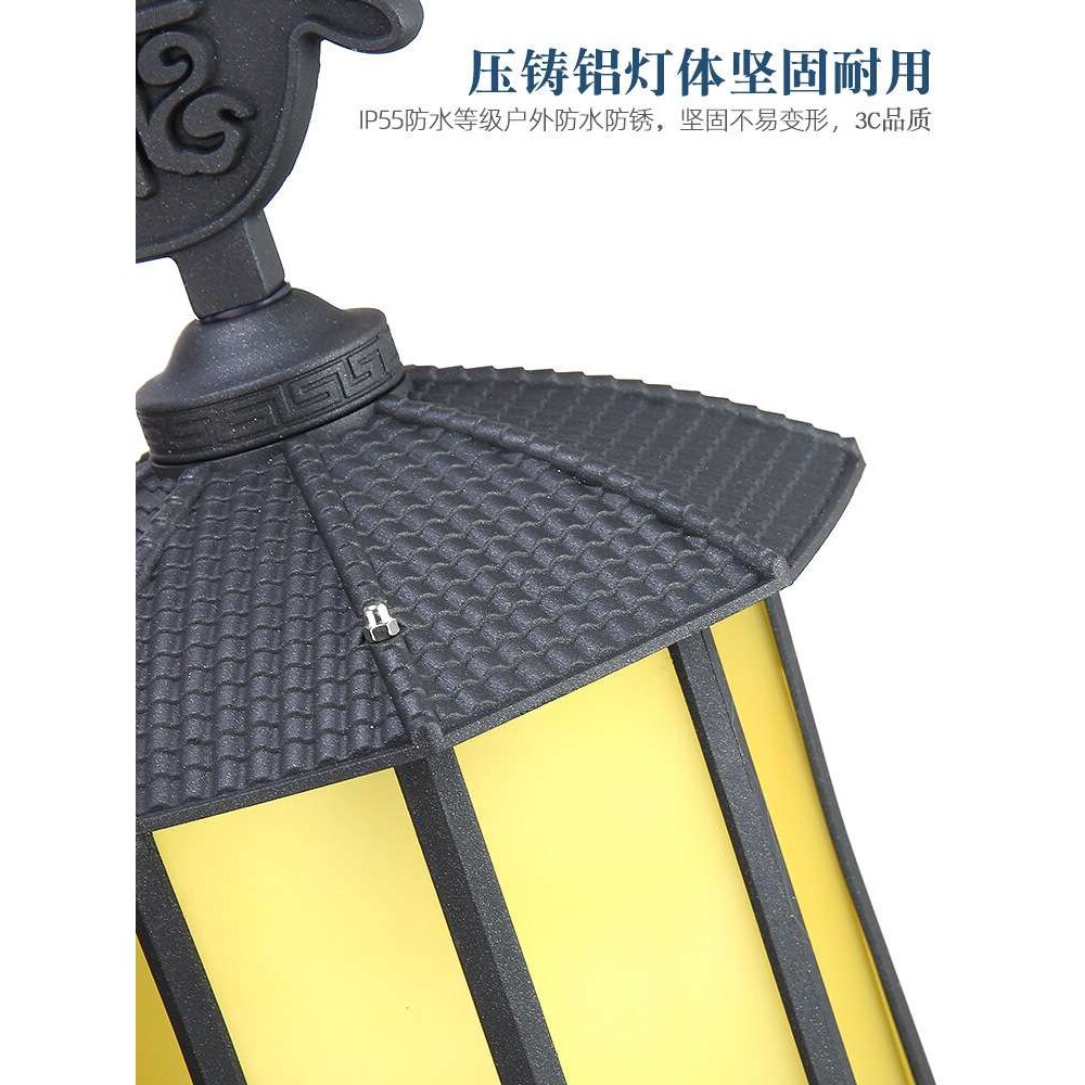 路灯新中式复古户外防水家用院子220v超亮室外庭院别墅花园高杆灯