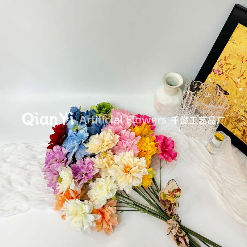 仿真花装饰摆件仿真芙蓉仿真花婚庆用花人造花墙商场假花绢花芙蓉