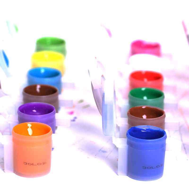 Crayola绘儿乐18色可水洗儿童美术颜料水彩绘画用品带笔刷54-0125