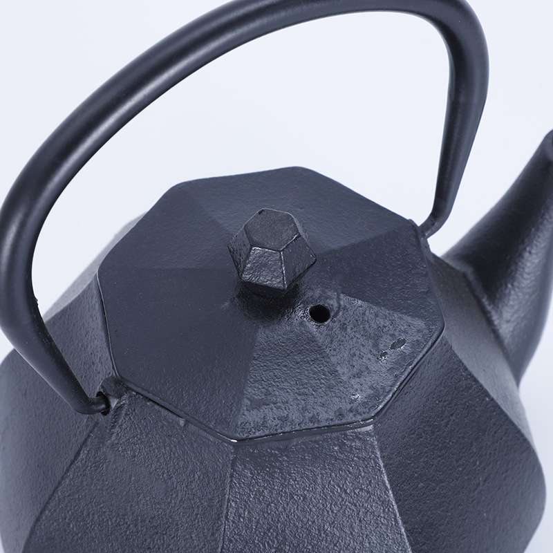 小八角铁壶茶壶铸铁煮水泡茶家用茶具套装 复古轻奢复古