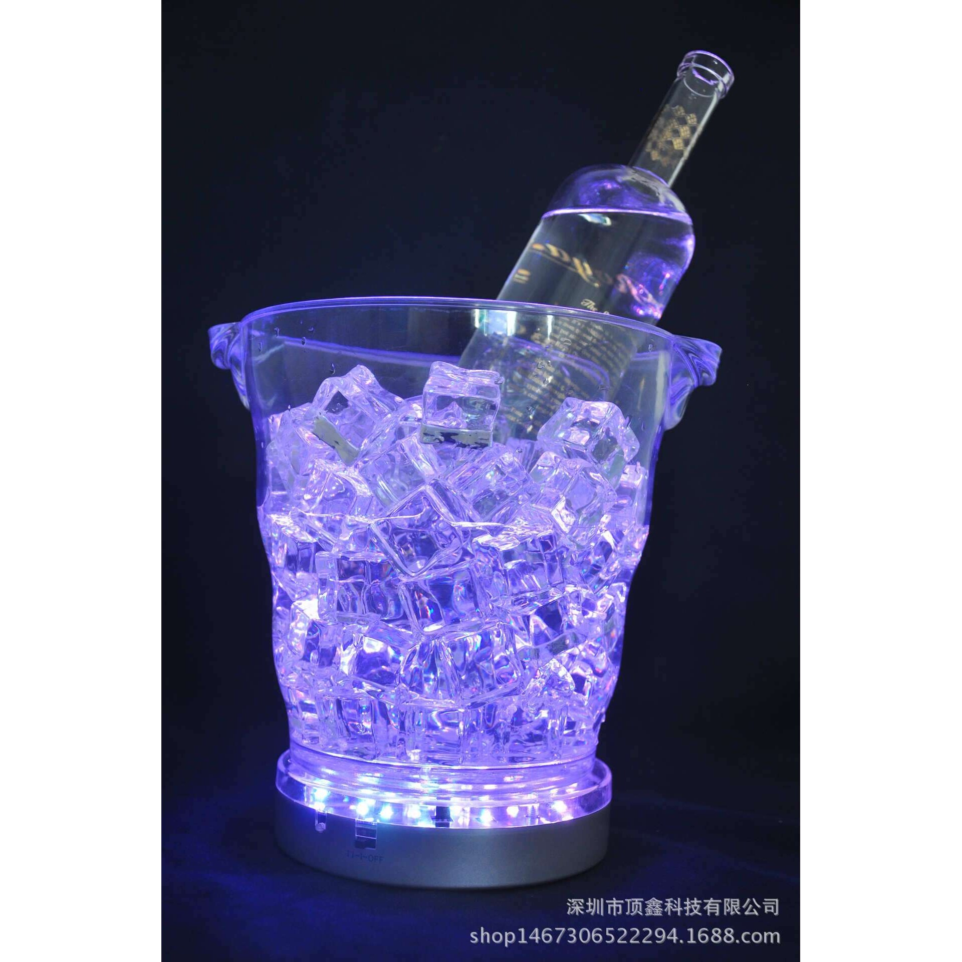15CM 遥控变色灯盘 花瓶底座灯盘 酒吧灯盘