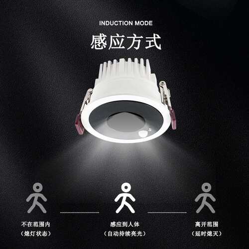 220V embedded light infrared human body induction spotlight