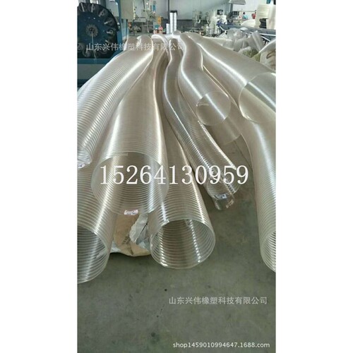 DN100,150,200,250mmPU聚氨酯风管 PU钢丝增强聚氨酯波纹管