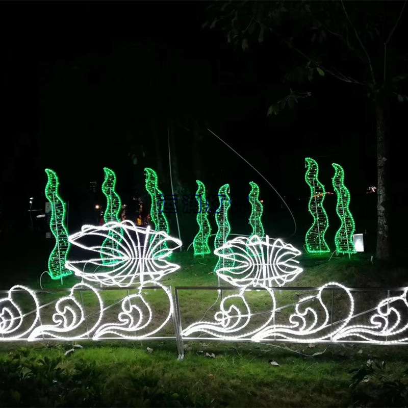 LED海豚动物造型灯户外滴胶公园广场装饰景观灯望头梅花鹿动物灯