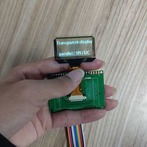 1.51寸oled透明屏128x56分辨率24针插接OLED显示屏UG-2856KLBAG01