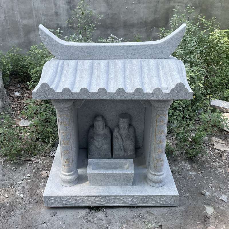 石雕青石土地庙户外神龛伯公庙福德正神花岗岩汉白玉小庙城隍庙山