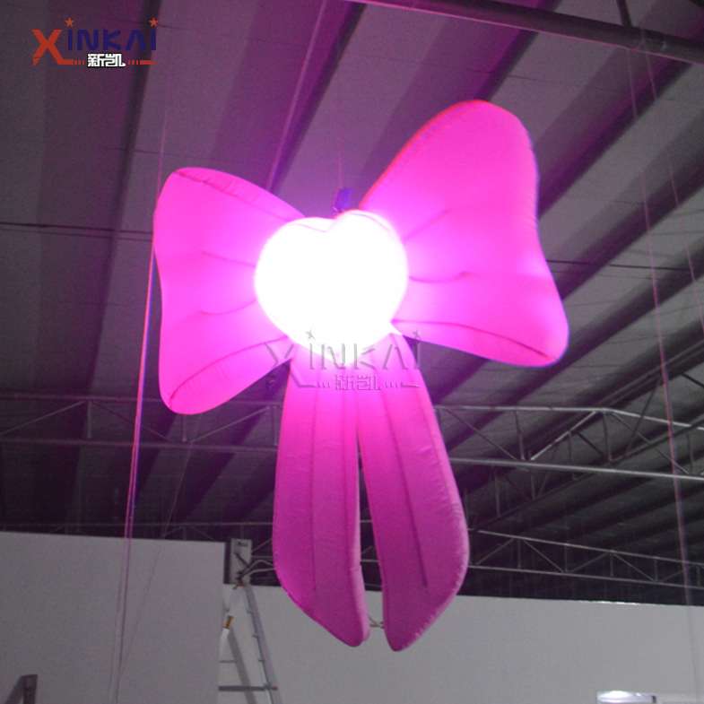 充气吊挂创意蝴蝶结发光气模公园景区酒吧餐厅创意蝴蝶结彩灯装饰