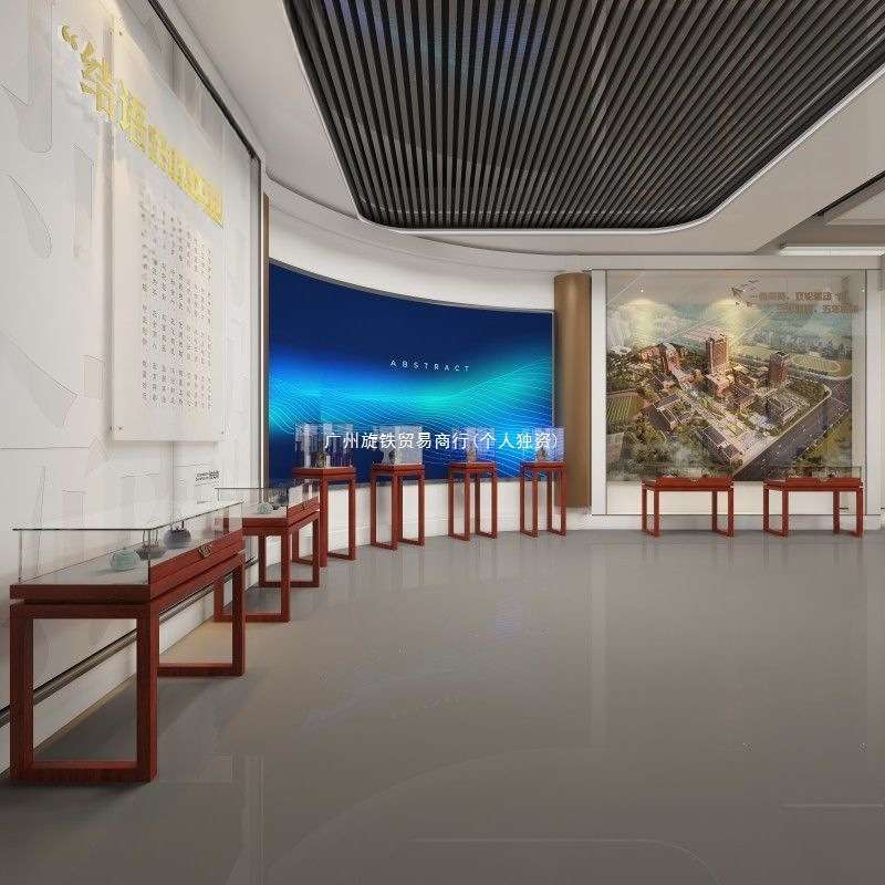实木复古珠宝展示柜翡翠玉器柜台中式柜博物馆展厅玻璃展柜陈列柜