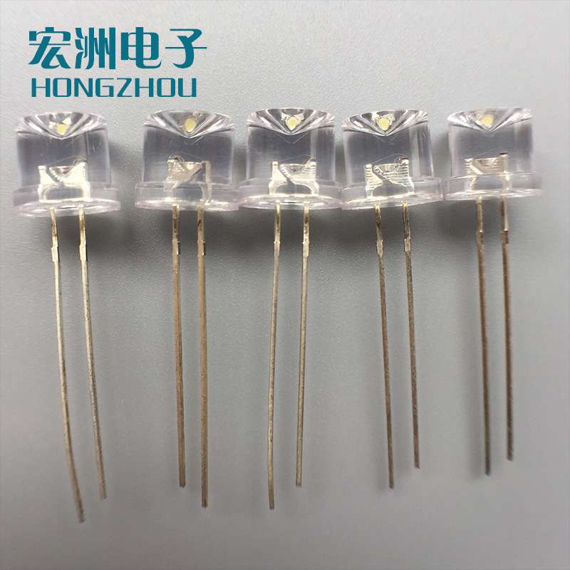F8内凹有边快闪发光二极管LED灯珠  8MM内凹七彩三色汽车灯