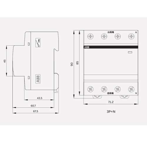 ABB 3P+N 32A自恢复式过欠压保护器ARVP-C 3N 32A/2TAZ950091R001