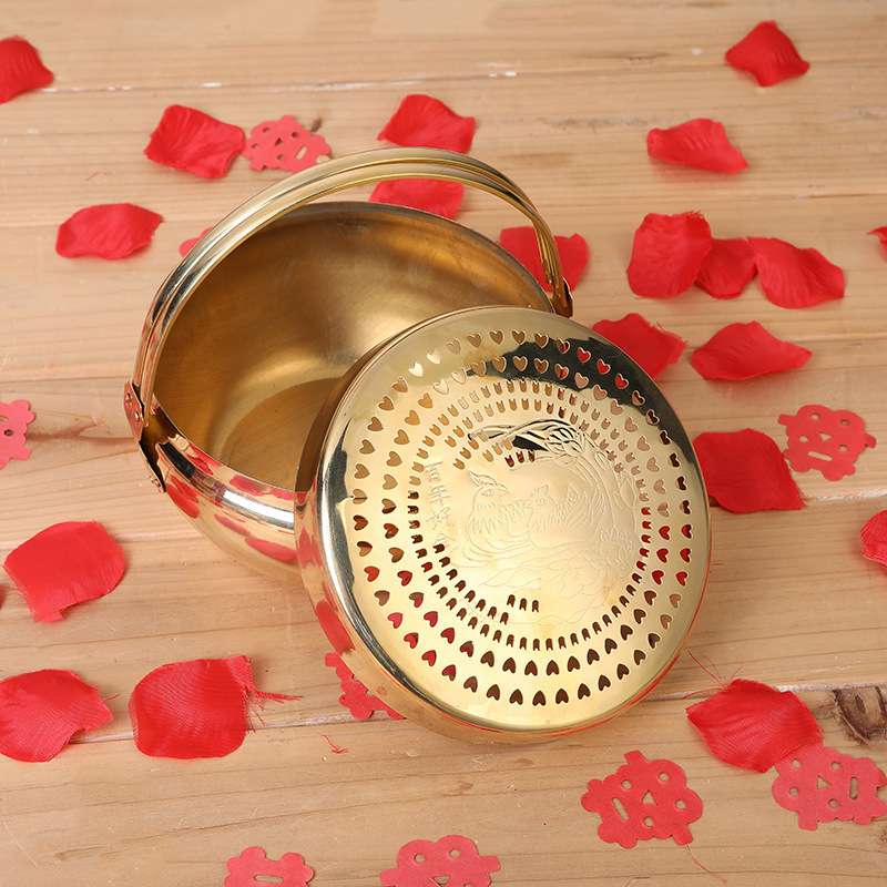 节庆婚庆用品 婚庆用品纯铜火铳旺盆 婚礼嫁妆结婚用品