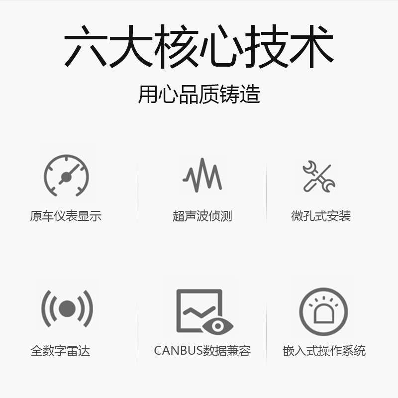 适用大众途昂迈腾速腾途观L朗逸PLUS途岳专用倒车雷达原车屏显示