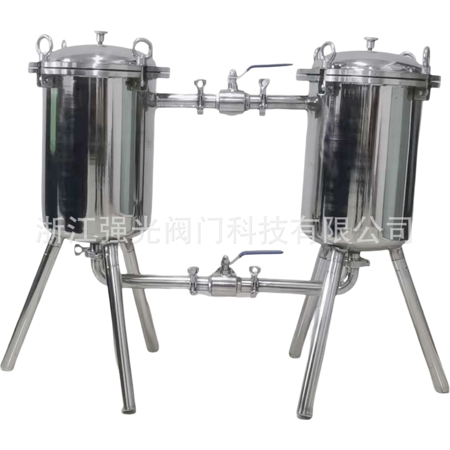 卫生级双联过滤器，食品级，304不锈钢，双桶，豆浆 豆奶 花生奶