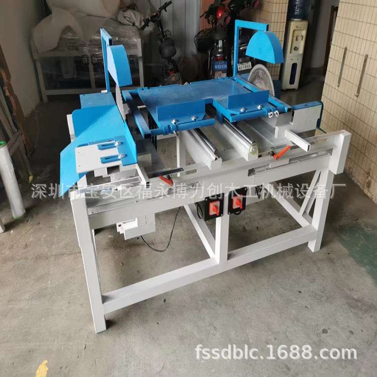 木工双头锯 双端齐头锯 手动推台锯 简易推台锯 地拖板断料锯