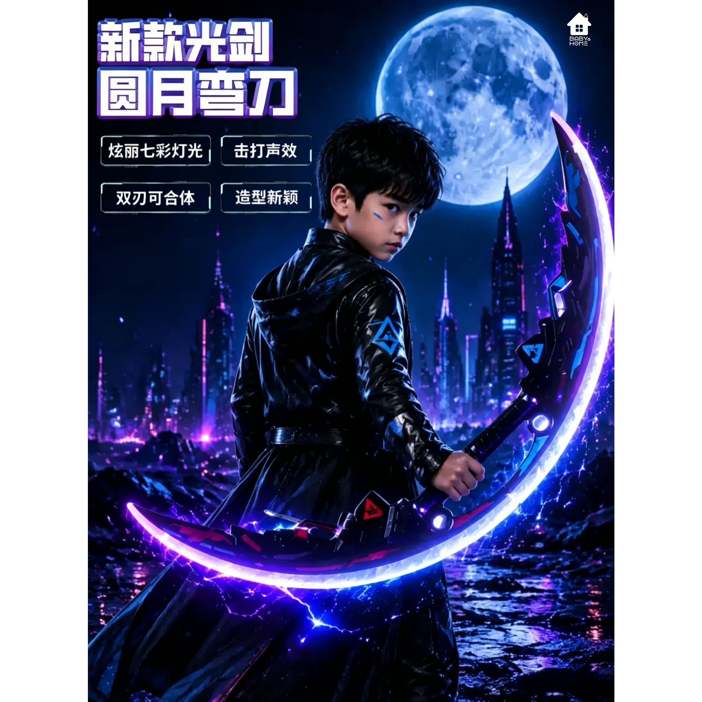 网红爆款双刀流光剑玩具男孩二合