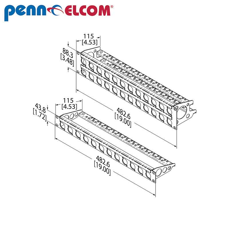 Penn Elcom 番尔康R2269-2UK-16 托架 服务器 网络机柜机柜配件