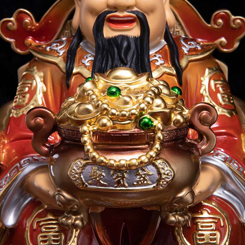 财神爷神像聚宝财神铜像文财神爷摆件家用客厅店铺办公室供奉商铺