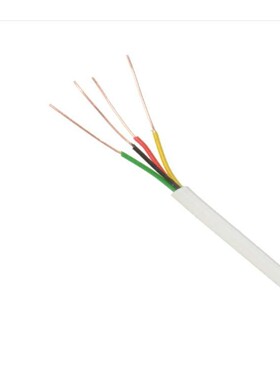 纯铜HBV2*2*0.5电话线室内纯铜单股四芯通讯信号线电话线100米