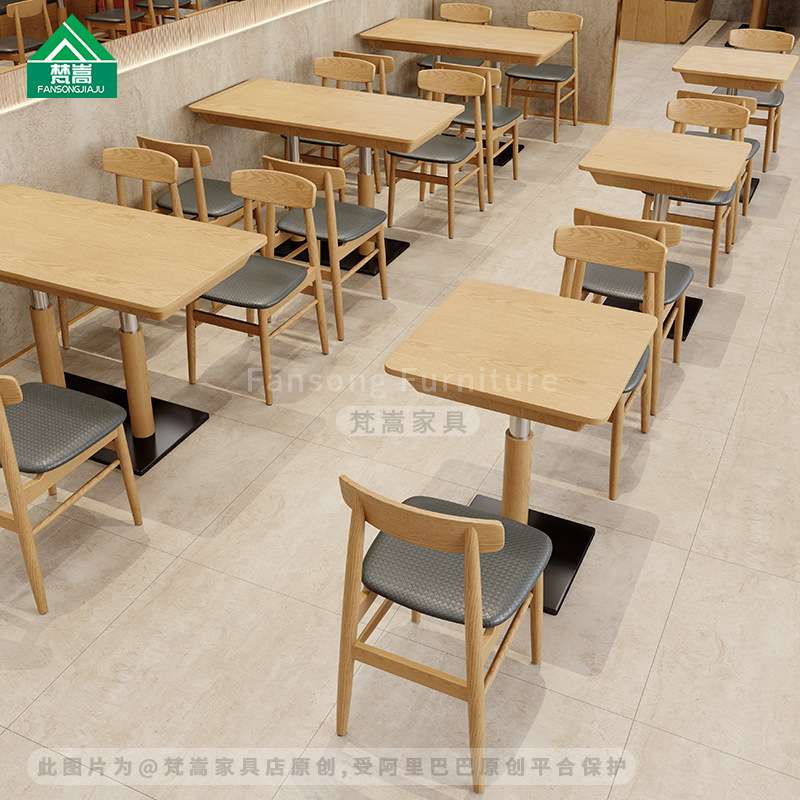 港式茶餐厅靠墙卡座沙发网红西餐厅桌椅组合面馆米线店实木椅子