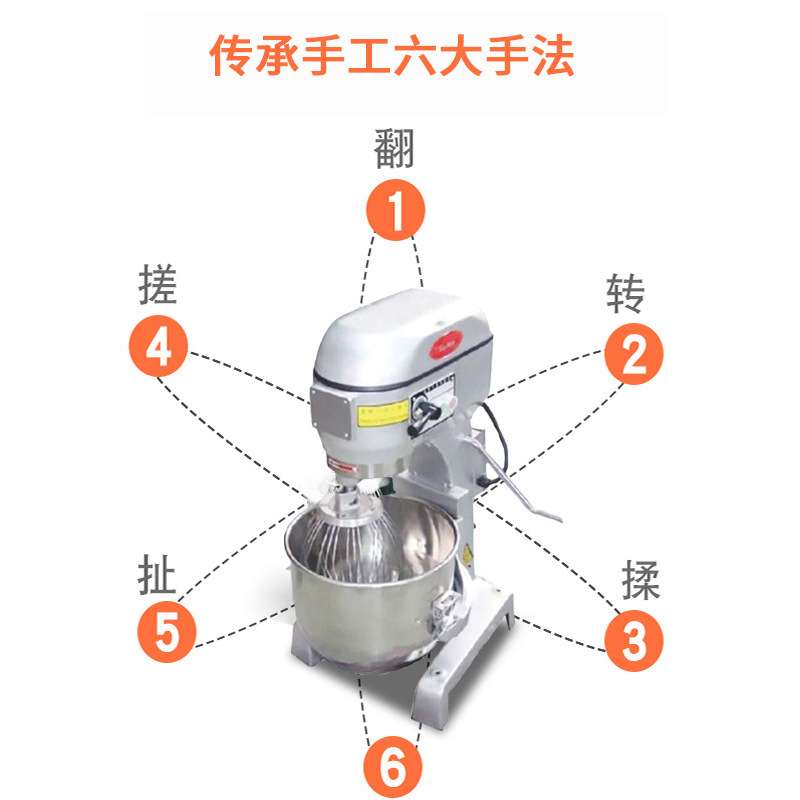 三麦20L打蛋机奶油蛋糕馅料商用食品搅拌机大容量高速40升打蛋机