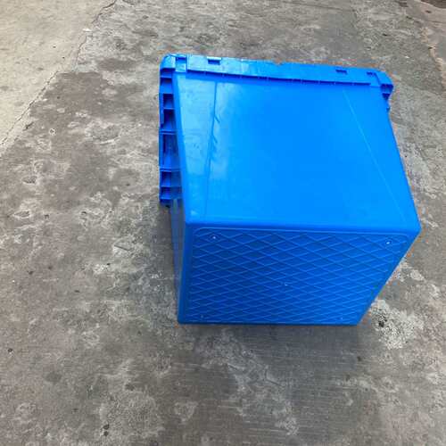 71*57*62CM连盖塑料筐 带盖汽配工业物流箱 仓库车间中转塑胶箱