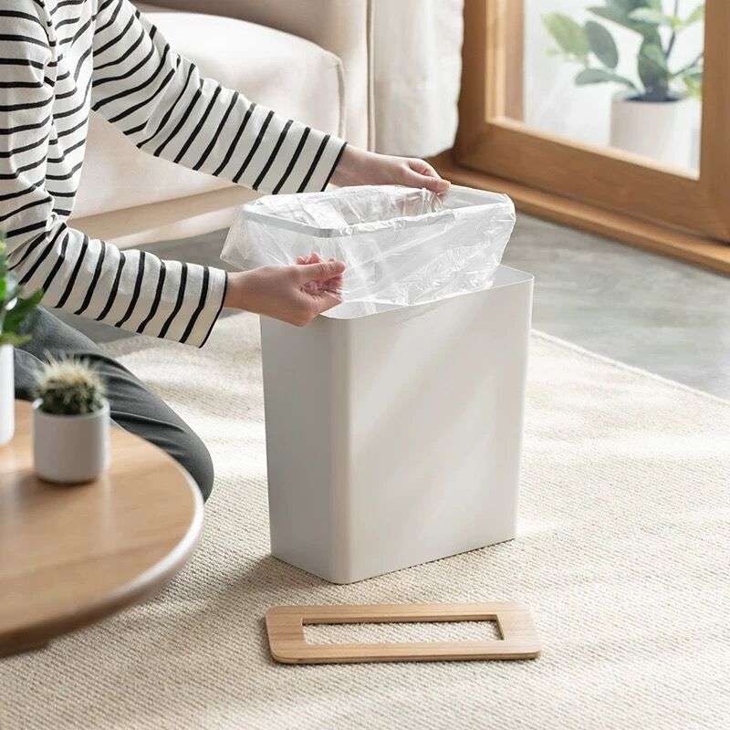日韩家居用品厨房铁艺垃圾桶 卧室客厅卫生间简约加厚垃圾分类桶
