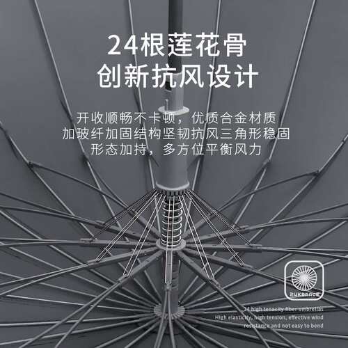直杆伞自动长柄伞加固抗风结实耐用伞男伞雨伞加大加厚三人暴雨大