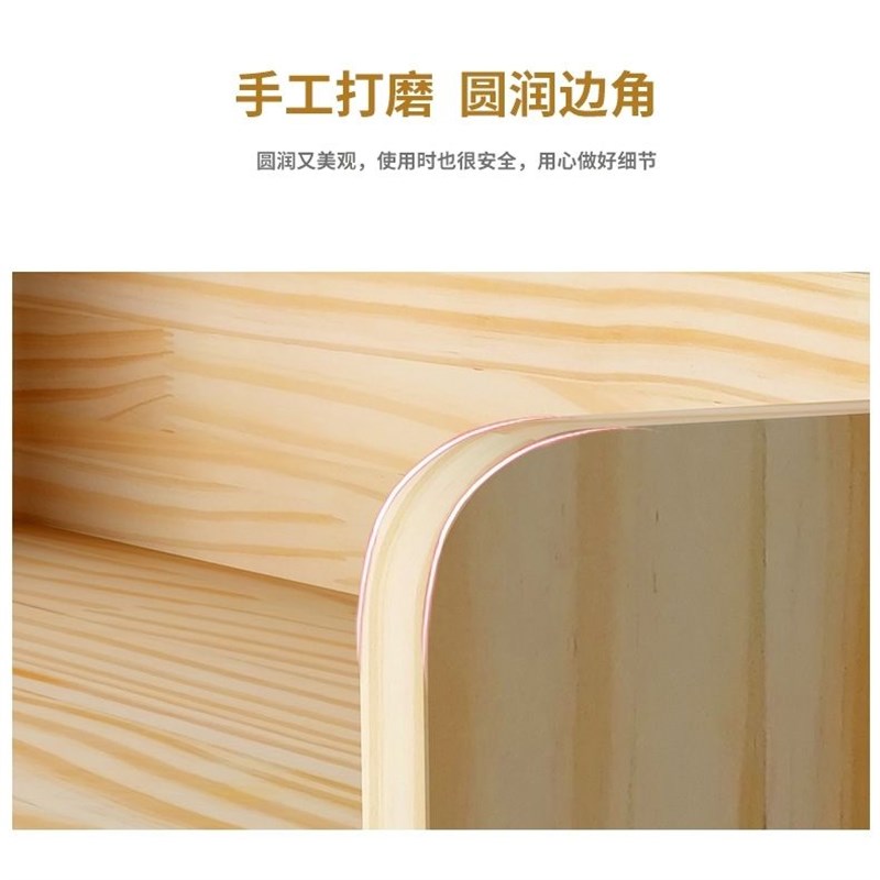 简易桌面置物架厨房杂物架实木多层阳台客厅台面隔板化妆品小架子