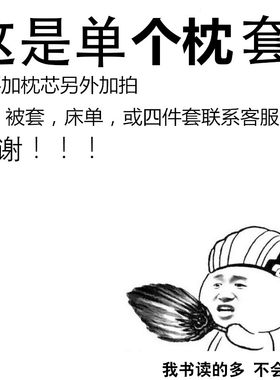 个性你瞅啥单身狗男士印图枕套48X74cm单人枕头皮学生寝室枕芯罩